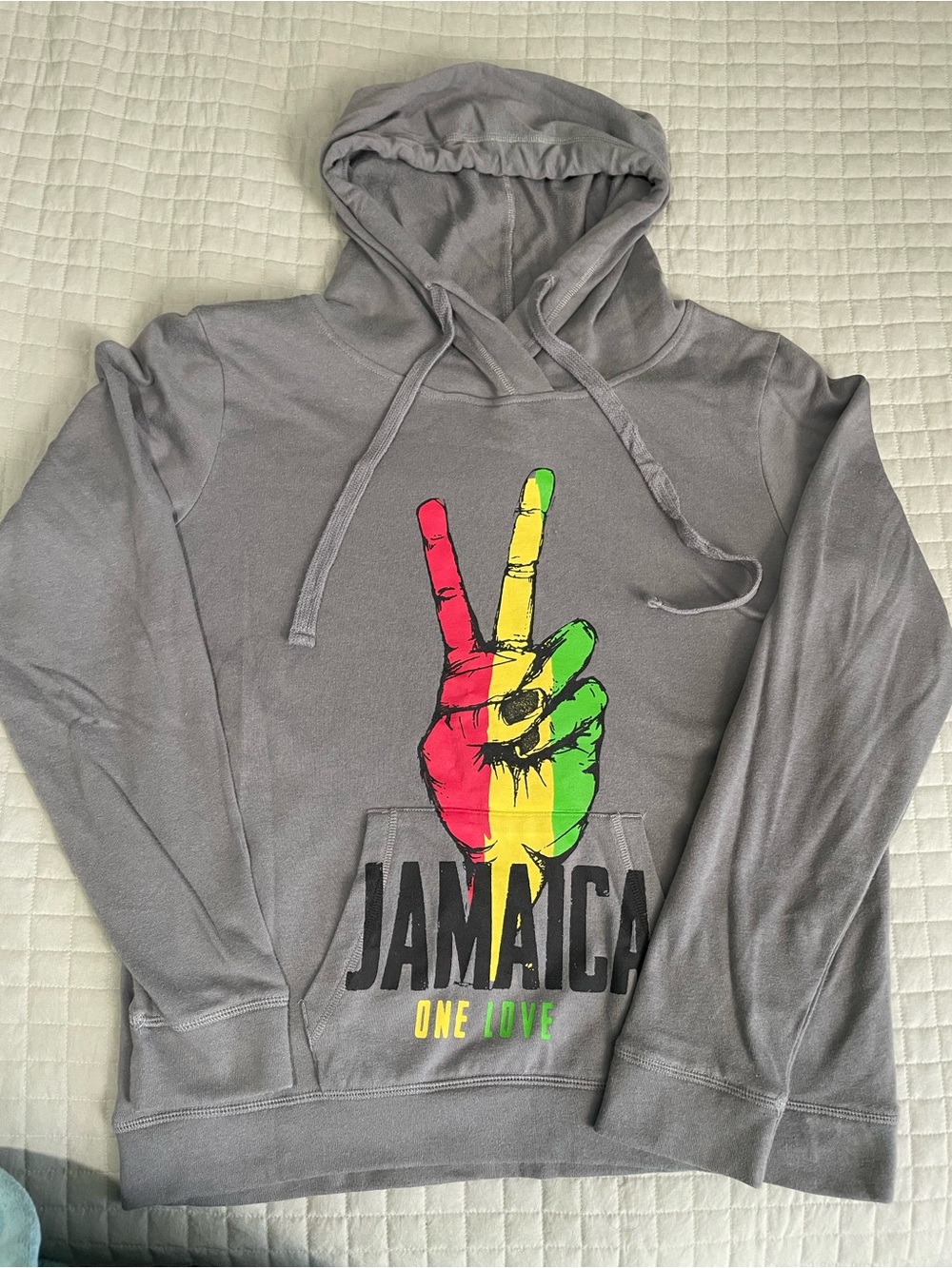 Pink Pineapple Jamaica "One Love" Grey Hoodie - Picture 4 of 7
